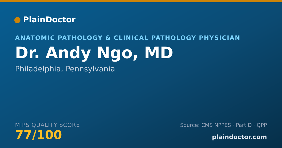 Shareable card for Andy Ngo, MD - Anatomic Pathology & Clinical Pathology Physician, Philadelphia, PA