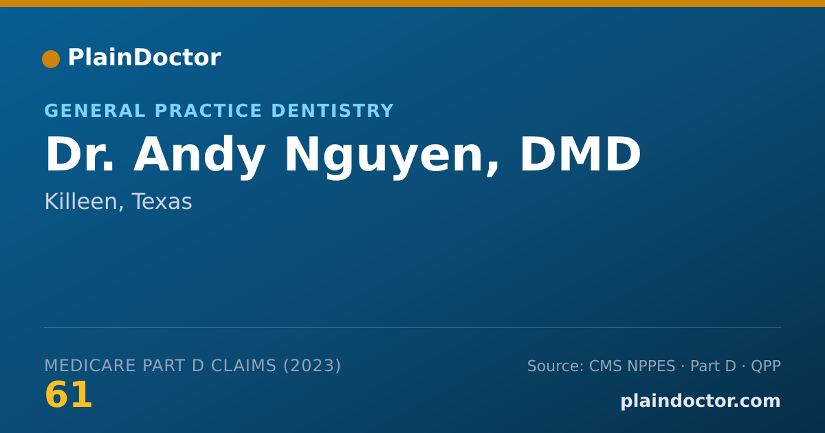 Shareable card for Andy Nguyen, DMD - General Practice Dentistry, Killeen, TX