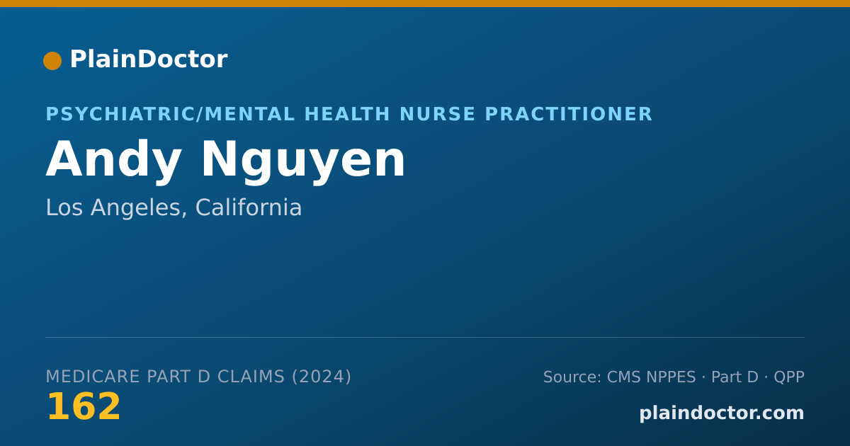 Shareable card for Andy Nguyen - Psychiatric/Mental Health Nurse Practitioner, Los Angeles, CA