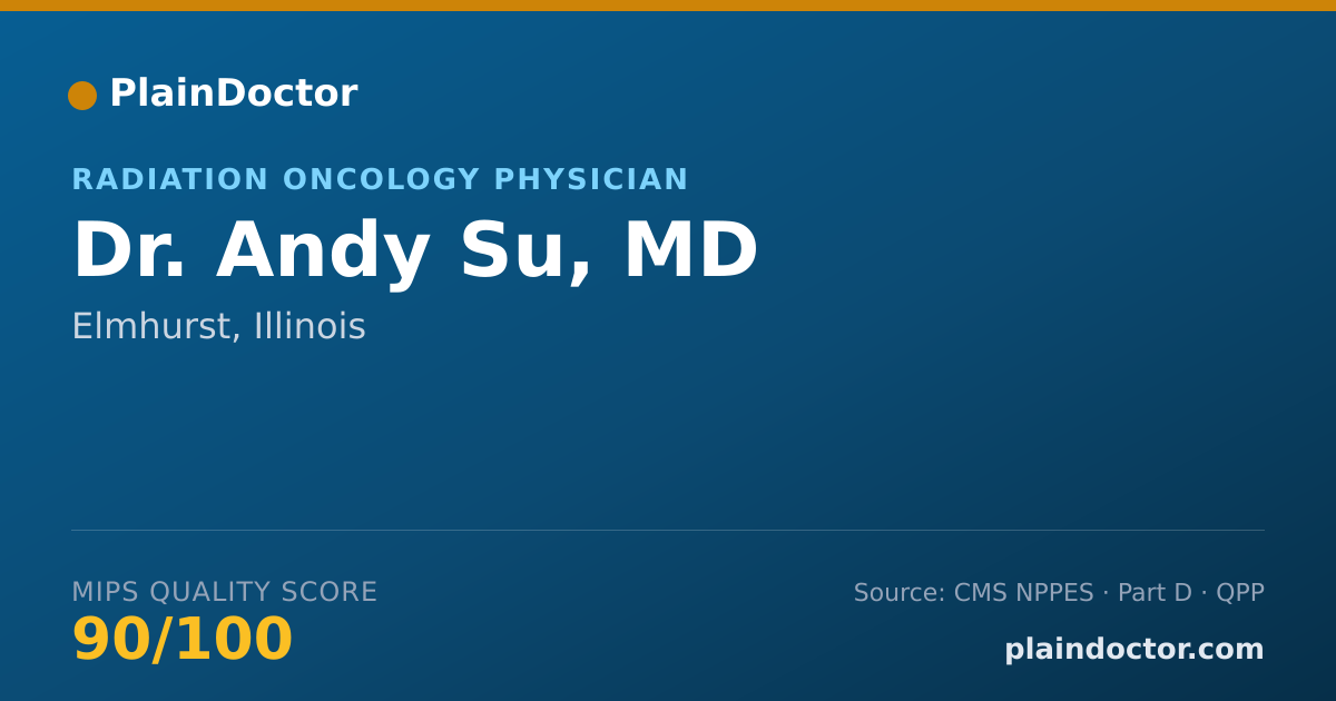 Shareable card for Andy Su, MD - Radiation Oncology Physician, Elmhurst, IL