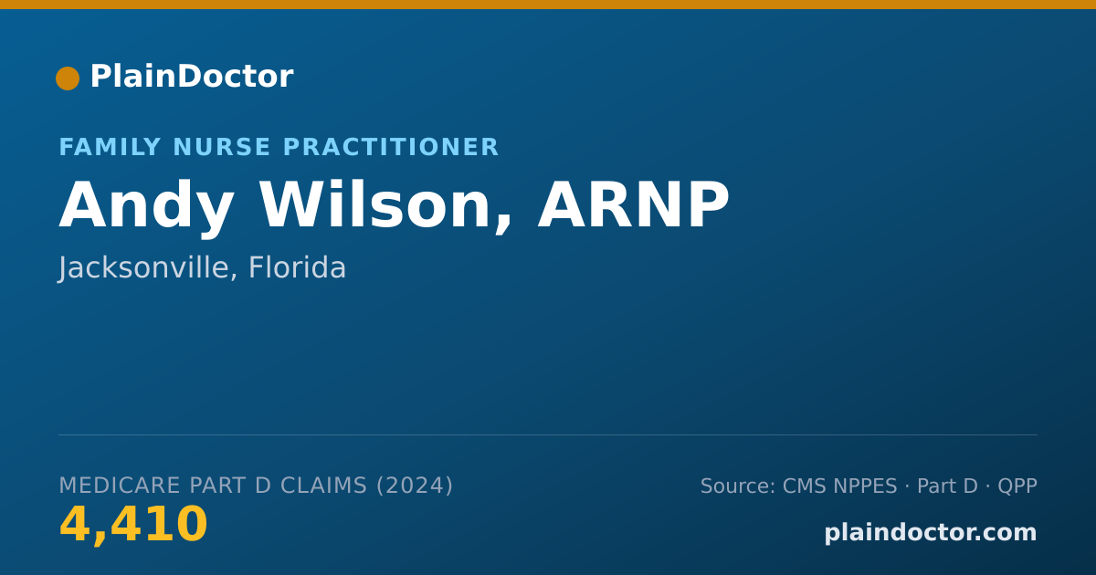 Shareable card for Andy Wilson, ARNP - Family Nurse Practitioner, Jacksonville, FL