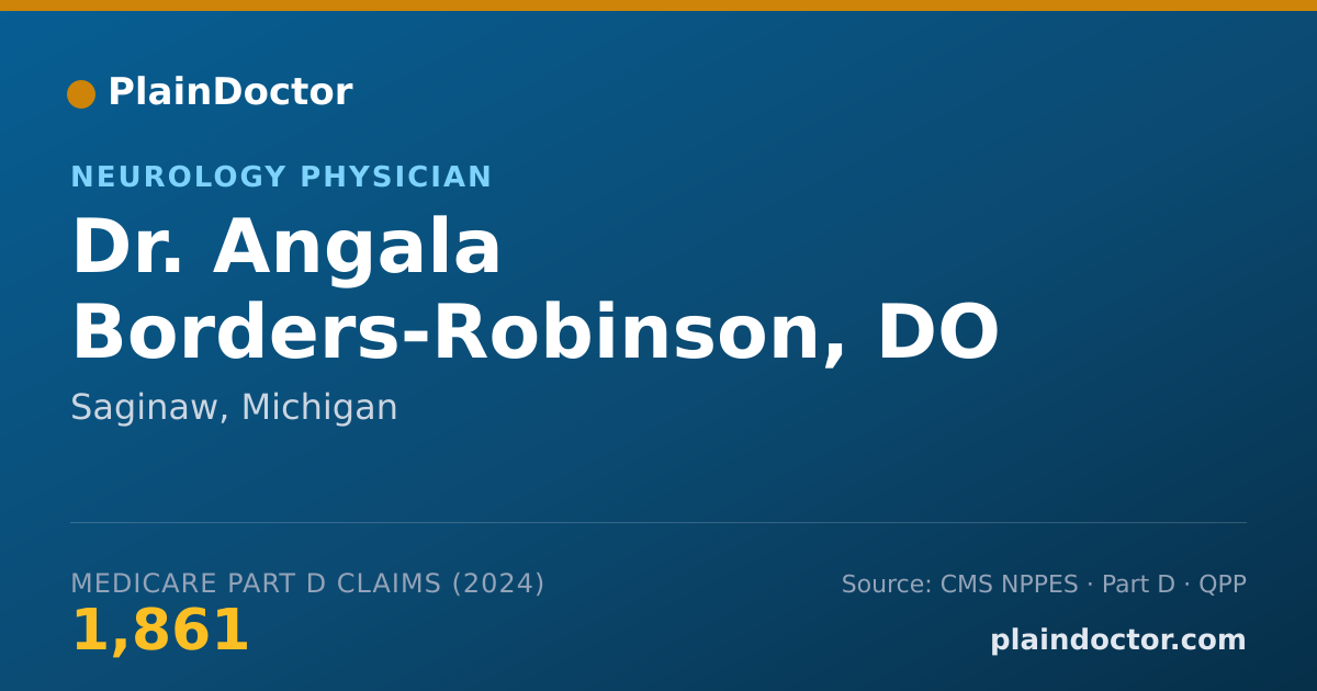 Shareable card for Angala Borders-Robinson, DO - Neurology Physician, Saginaw, MI