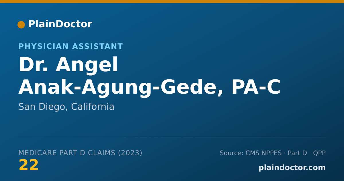 Shareable card for Angel Anak-Agung-Gede, PA-C - Physician Assistant, San Diego, CA