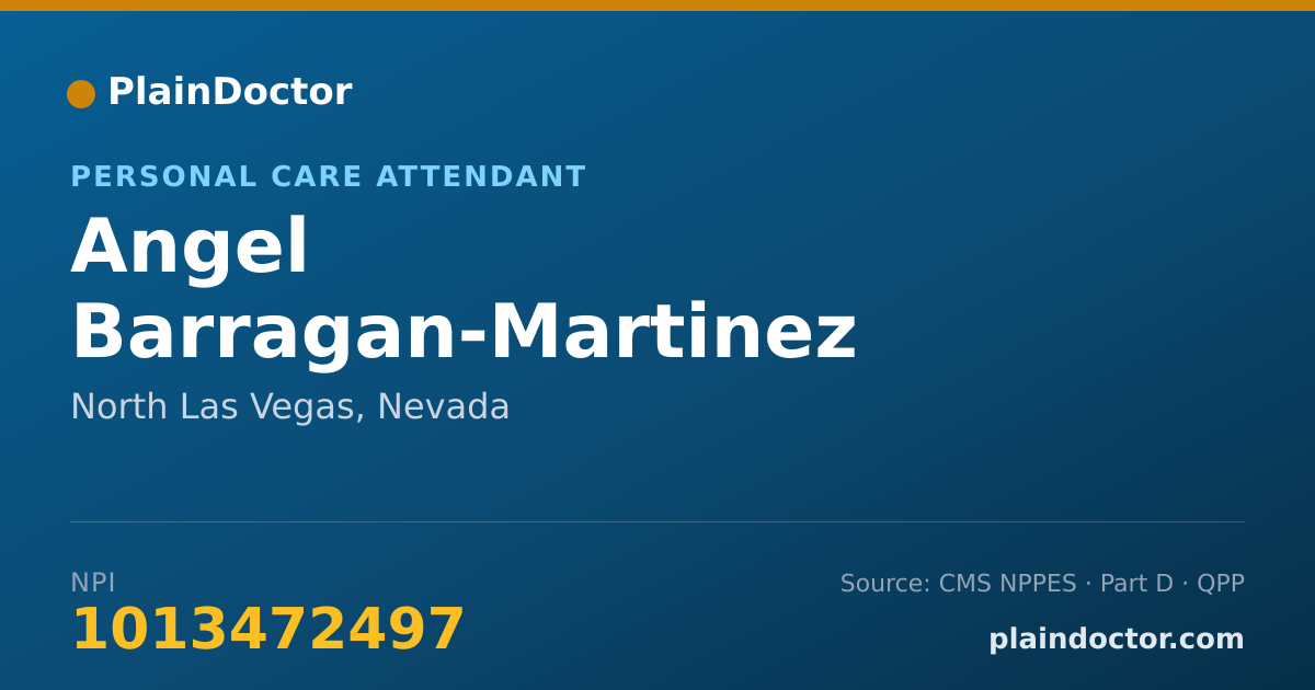 Shareable card for Angel Barragan-Martinez - Personal Care Attendant, North Las Vegas, NV