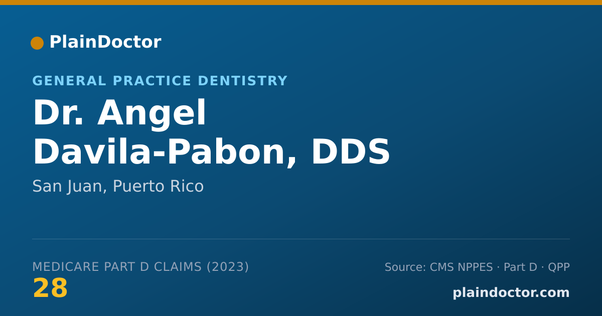 Shareable card for Angel Davila-Pabon, DDS - General Practice Dentistry, San Juan, PR
