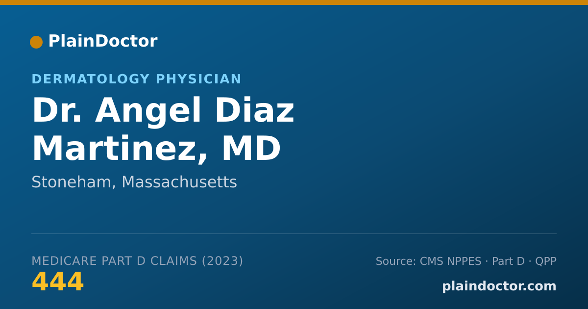 Shareable card for Angel Diaz Martinez, MD - Dermatology Physician, Stoneham, MA