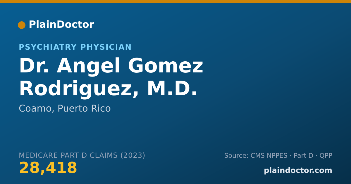 Shareable card for Angel Gomez Rodriguez, M.D. - Psychiatry Physician, Coamo, PR
