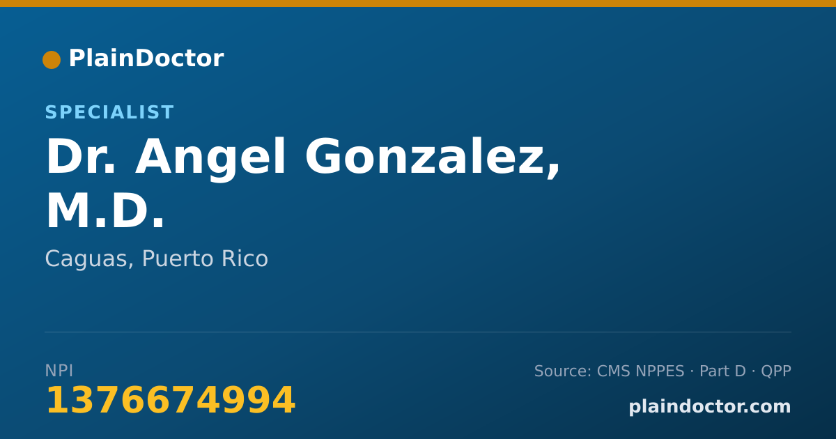 Shareable card for Angel Gonzalez, M.D. - Specialist, Caguas, PR
