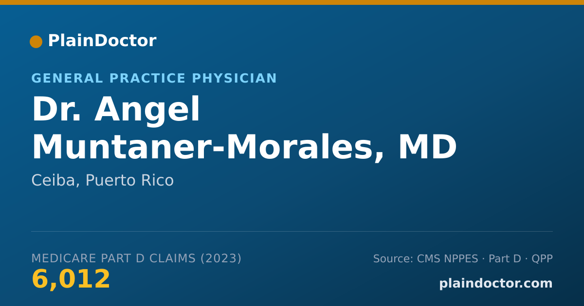Shareable card for Angel Muntaner-Morales, MD - General Practice Physician, Ceiba, PR