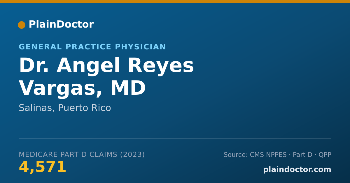 Shareable card for Angel Reyes Vargas, MD - General Practice Physician, Salinas, PR