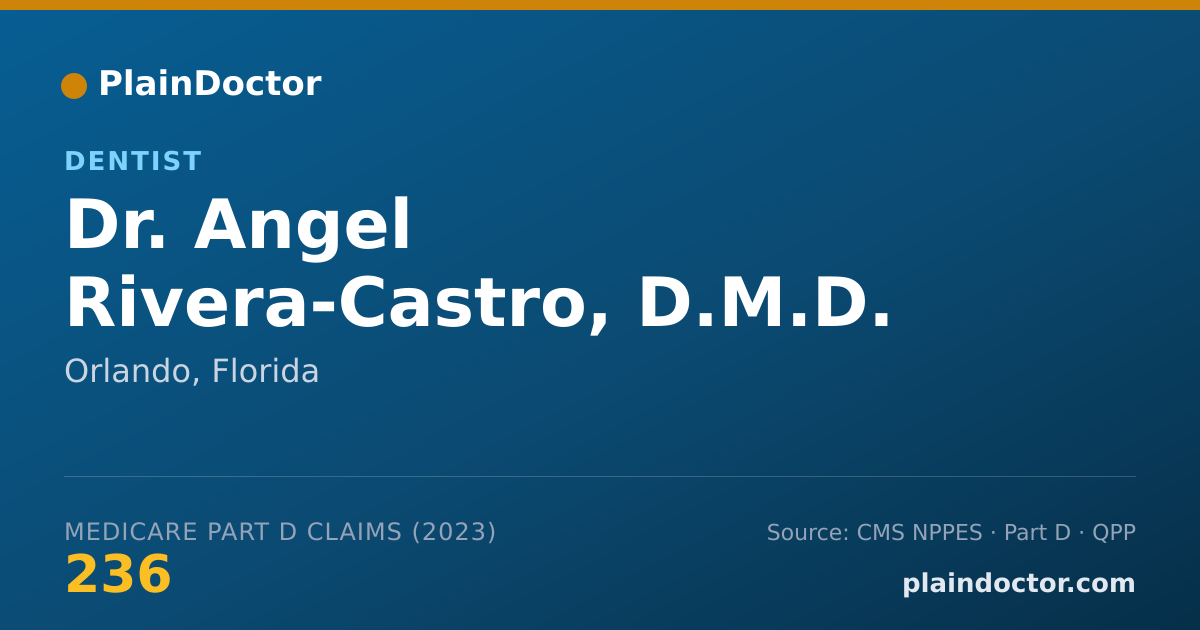 Shareable card for Angel Rivera-Castro, D.M.D. - Dentist, Orlando, FL