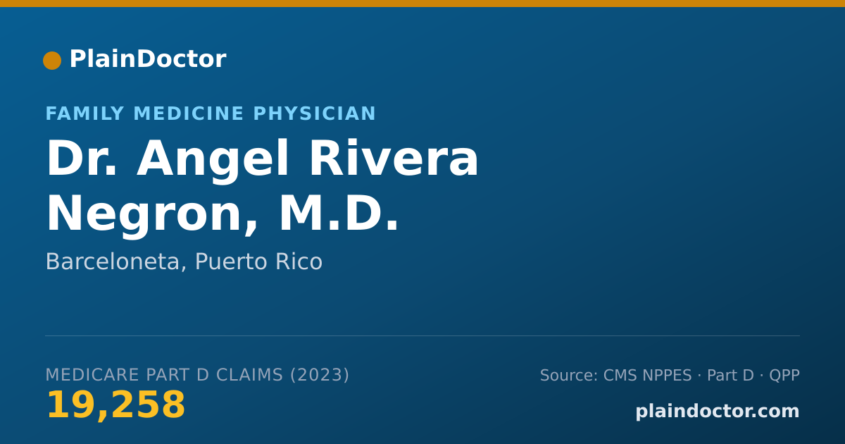 Shareable card for Angel Rivera Negron, M.D. - Family Medicine Physician, Barceloneta, PR