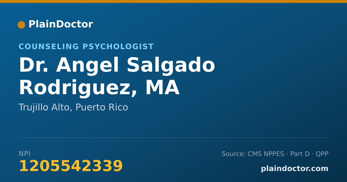 Shareable card for Angel Salgado Rodriguez, MA - Counseling Psychologist, Trujillo Alto, PR