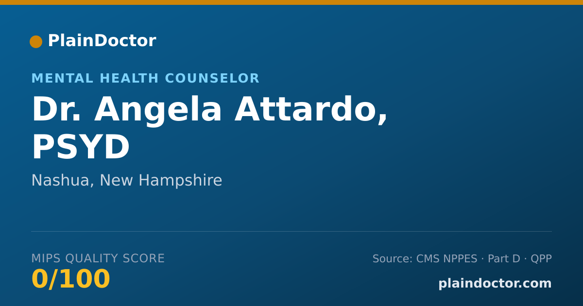 Shareable card for Angela Attardo, PSYD - Mental Health Counselor, Nashua, NH