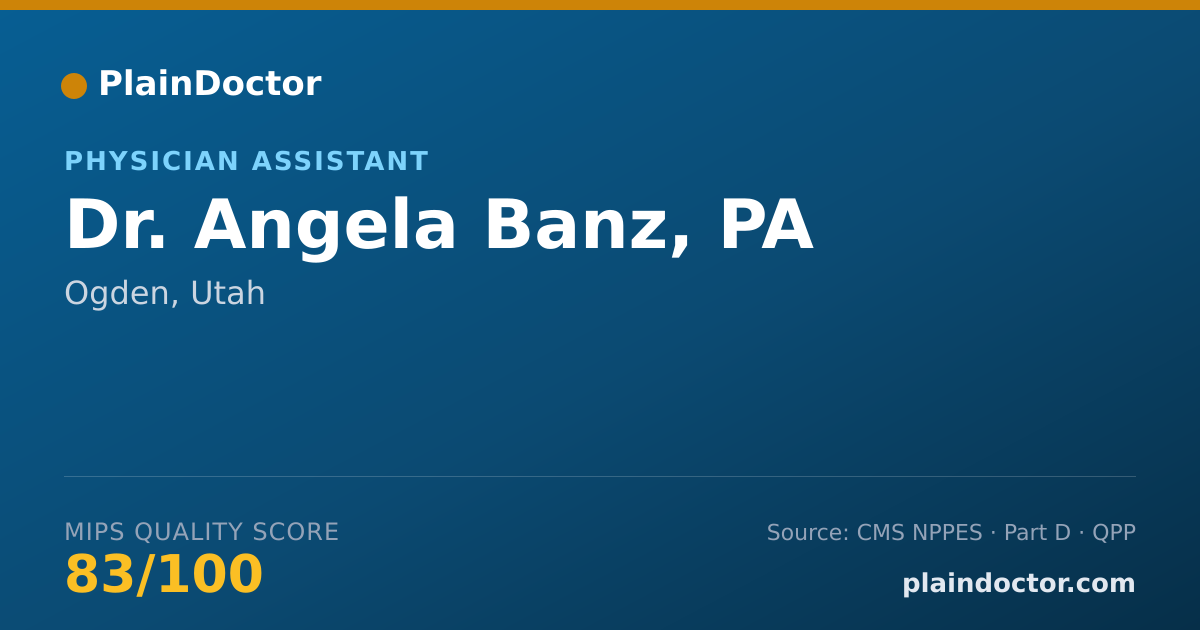 Shareable card for Angela Banz, PA - Physician Assistant, Ogden, UT