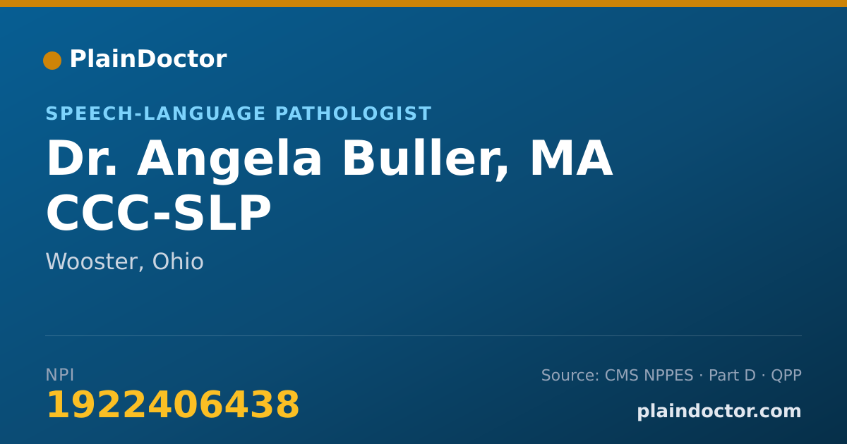 Shareable card for Angela Buller, MA CCC-SLP - Speech-Language Pathologist, Wooster, OH