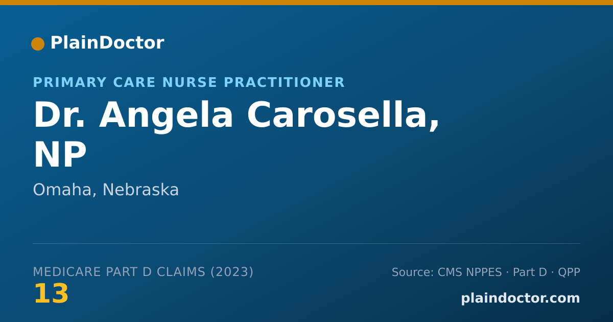 Shareable card for Angela Carosella, NP - Primary Care Nurse Practitioner, Omaha, NE