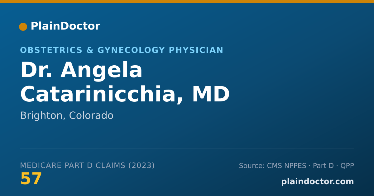 Shareable card for Angela Catarinicchia, MD - Obstetrics & Gynecology Physician, Brighton, CO