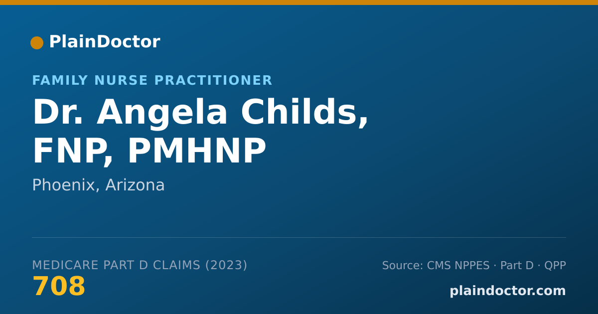 Shareable card for Angela Childs, FNP, PMHNP - Family Nurse Practitioner, Phoenix, AZ