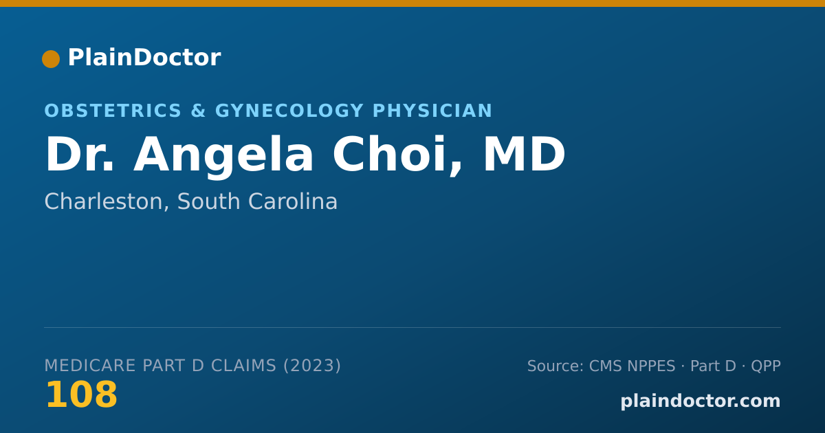 Shareable card for Angela Choi, MD - Obstetrics & Gynecology Physician, Charleston, SC