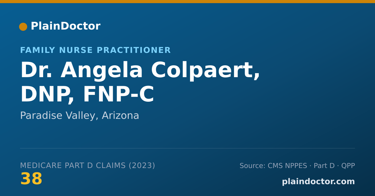 Shareable card for Angela Colpaert, DNP, FNP-C - Family Nurse Practitioner, Paradise Valley, AZ