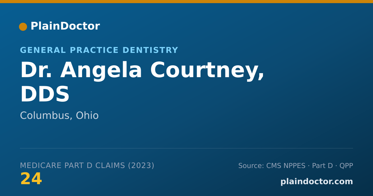 Shareable card for Angela Courtney, DDS - General Practice Dentistry, Columbus, OH