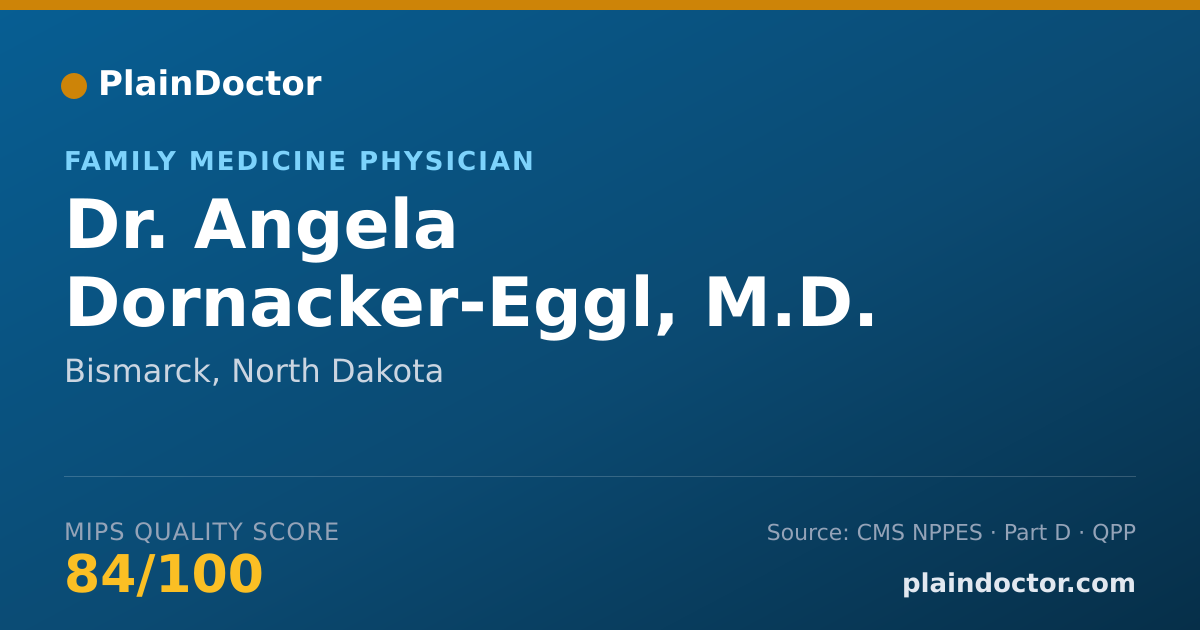 Shareable card for Angela Dornacker-Eggl, M.D. - Family Medicine Physician, Bismarck, ND