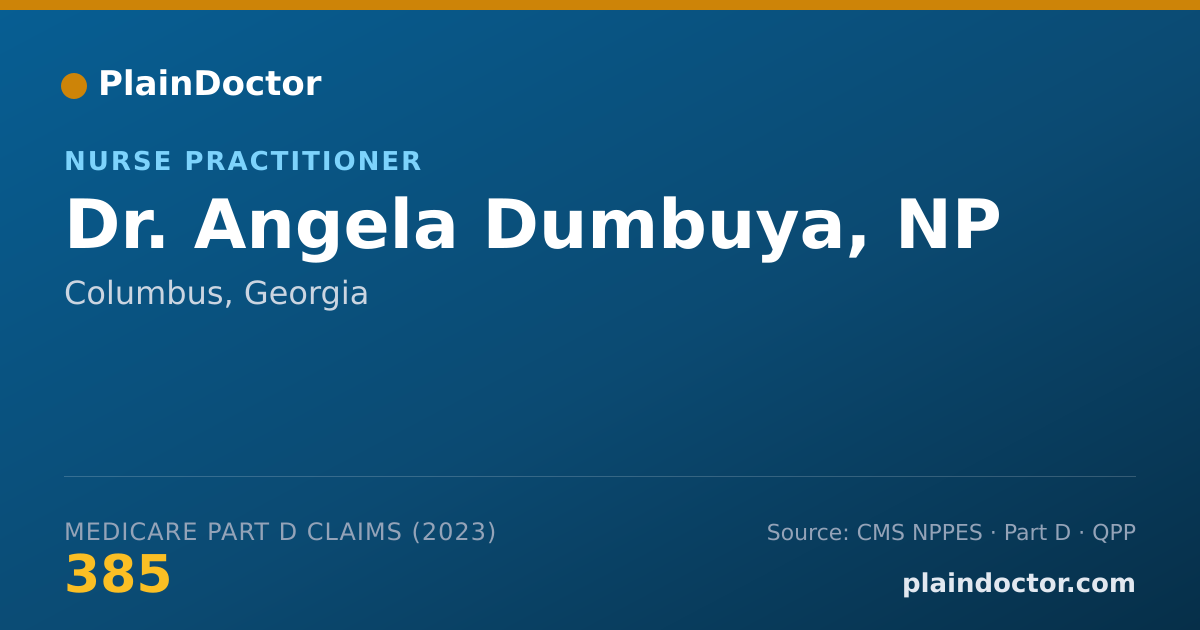 Shareable card for Angela Dumbuya, NP - Nurse Practitioner, Columbus, GA