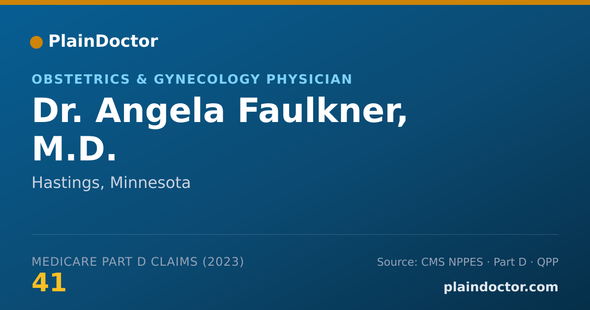 Shareable card for Angela Faulkner, M.D. - Obstetrics & Gynecology Physician, Hastings, MN