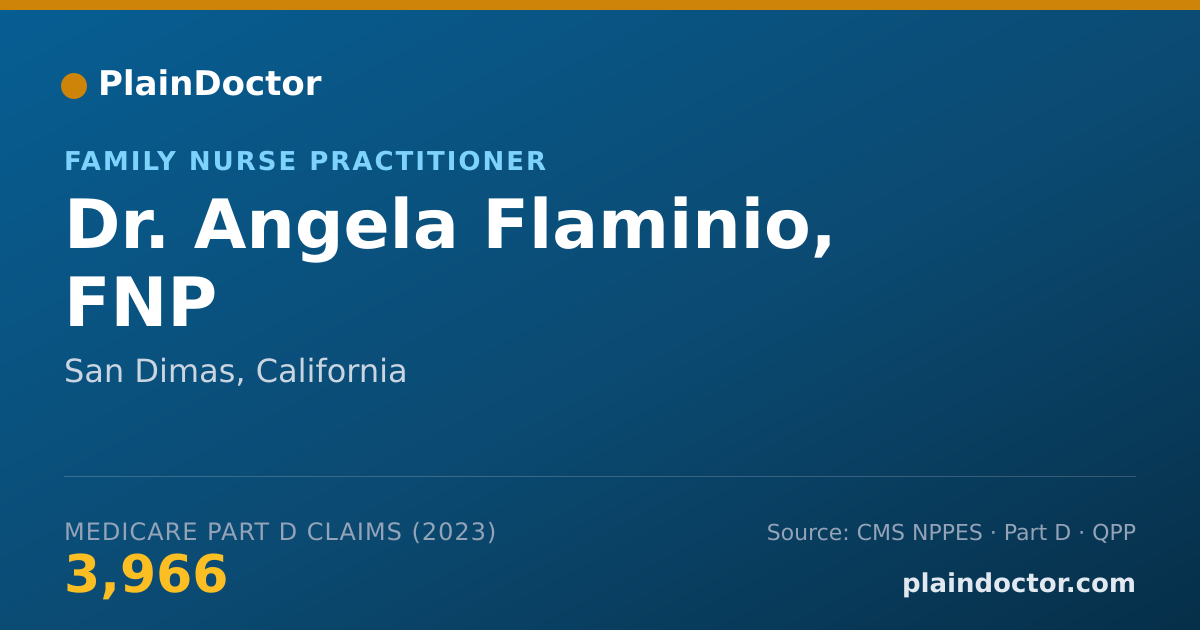 Shareable card for Angela Flaminio, FNP - Family Nurse Practitioner, San Dimas, CA