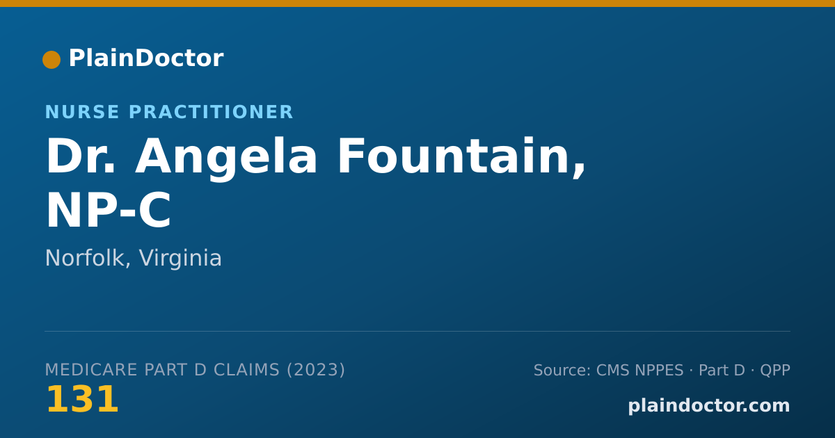 Shareable card for Angela Fountain, NP-C - Nurse Practitioner, Norfolk, VA
