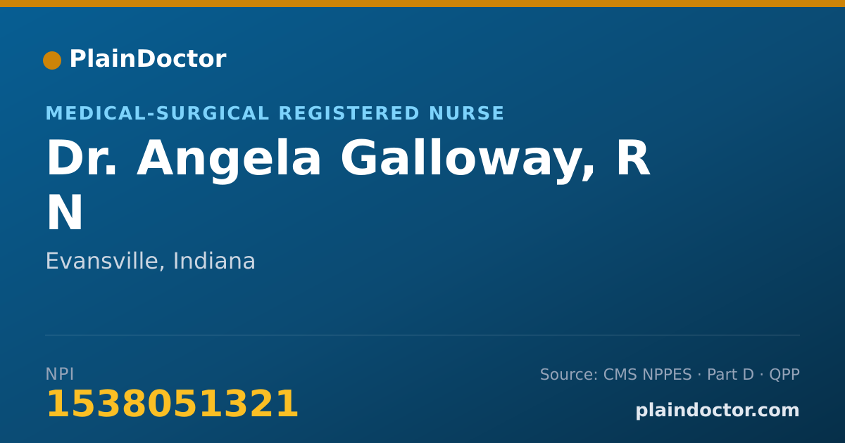 Shareable card for Angela Galloway, R N - Medical-Surgical Registered Nurse, Evansville, IN