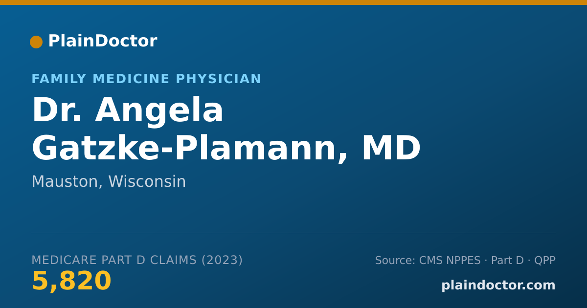 Shareable card for Angela Gatzke-Plamann, MD - Family Medicine Physician, Mauston, WI