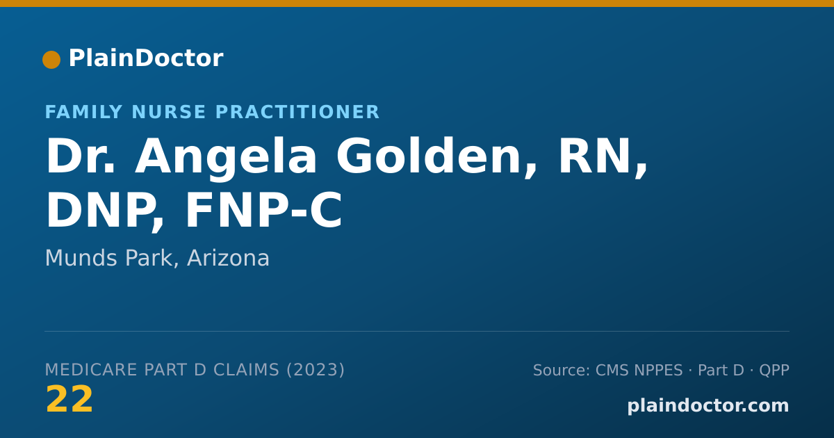 Shareable card for Angela Golden, RN, DNP, FNP-C - Family Nurse Practitioner, Munds Park, AZ