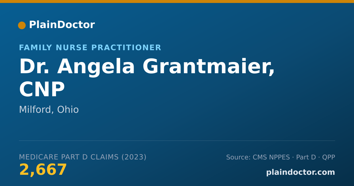Shareable card for Angela Grantmaier, CNP - Family Nurse Practitioner, Milford, OH