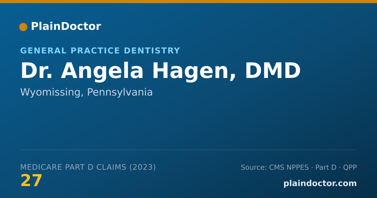 Shareable card for Angela Hagen, DMD - General Practice Dentistry, Wyomissing, PA