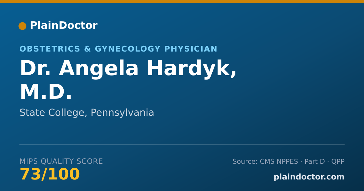 Shareable card for Angela Hardyk, M.D. - Obstetrics & Gynecology Physician, State College, PA