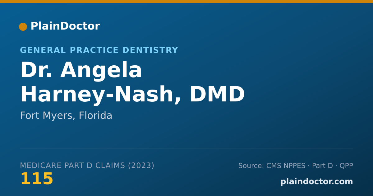 Shareable card for Angela Harney-Nash, DMD - General Practice Dentistry, Fort Myers, FL