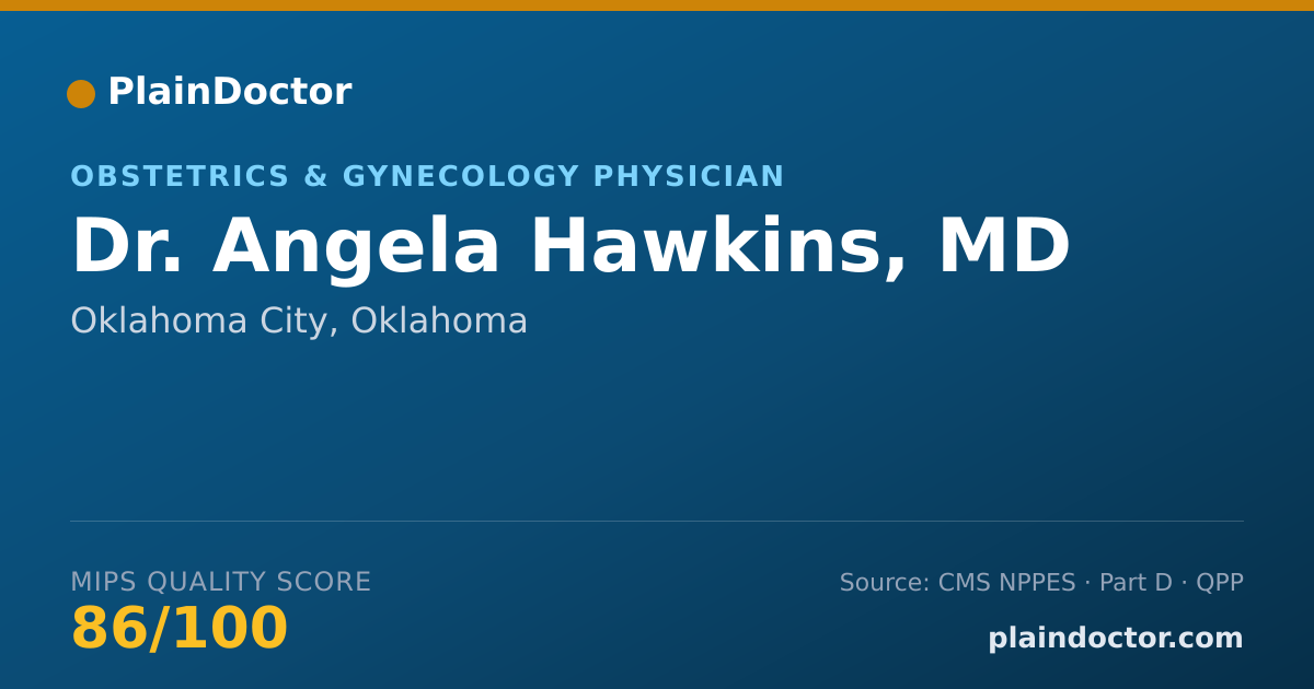 Shareable card for Angela Hawkins, MD - Obstetrics & Gynecology Physician, Oklahoma City, OK