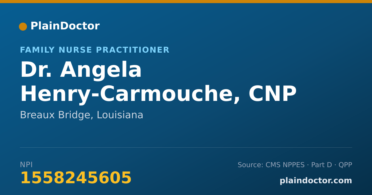 Shareable card for Angela Henry-Carmouche, CNP - Family Nurse Practitioner, Breaux Bridge, LA
