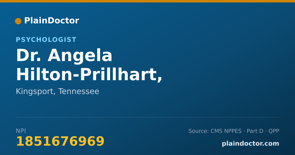 Shareable card for Angela Hilton-Prillhart, PH.D. - Psychologist, Kingsport, TN