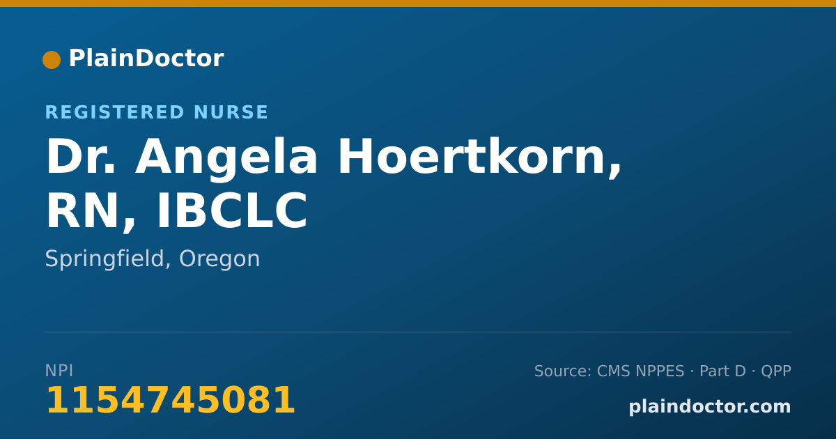 Shareable card for Angela Hoertkorn, RN, IBCLC - Registered Nurse, Springfield, OR