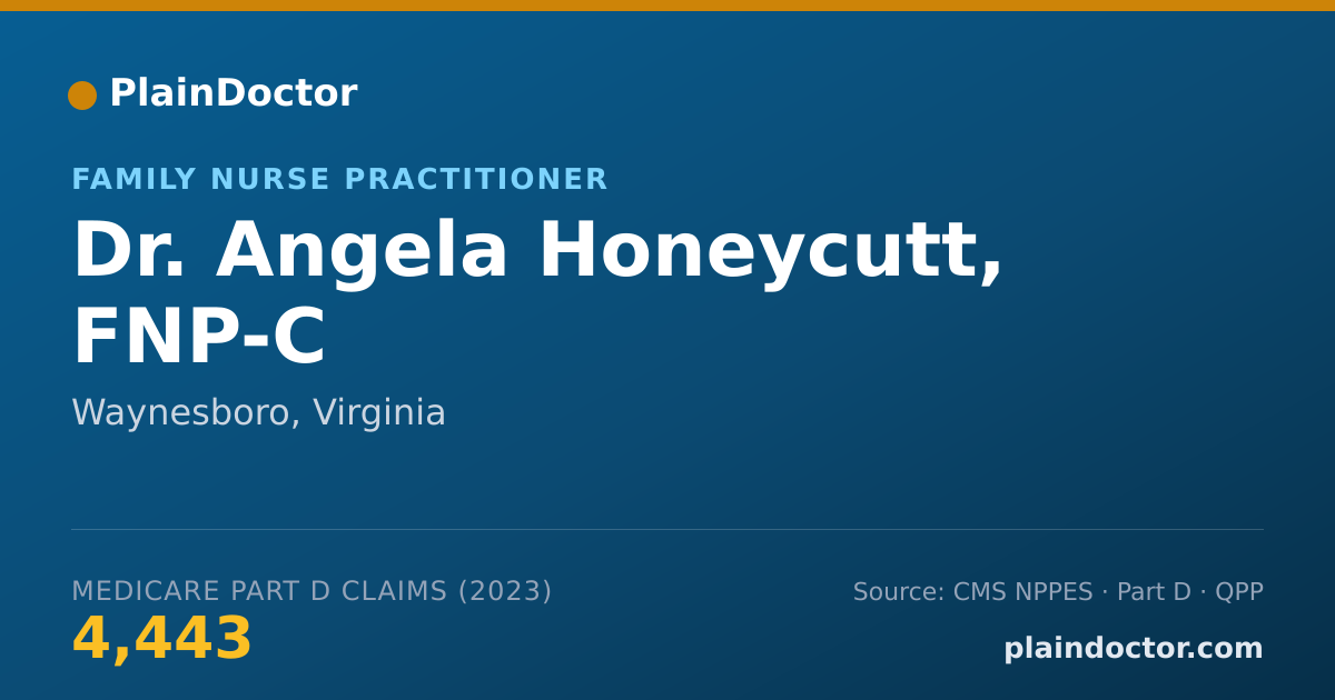 Shareable card for Angela Honeycutt, FNP-C - Family Nurse Practitioner, Waynesboro, VA