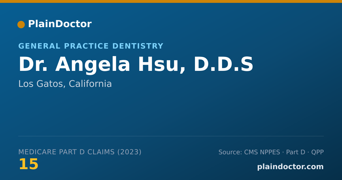 Shareable card for Angela Hsu, D.D.S - General Practice Dentistry, Los Gatos, CA