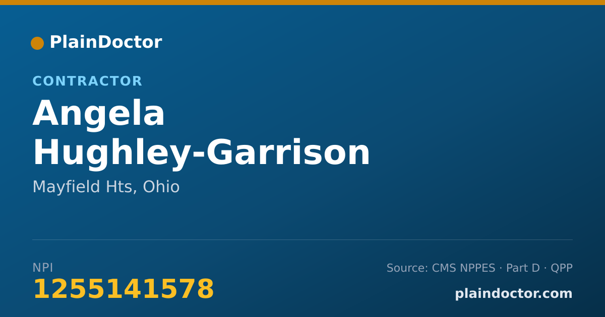 Shareable card for Angela Hughley-Garrison - Contractor, Mayfield Hts, OH