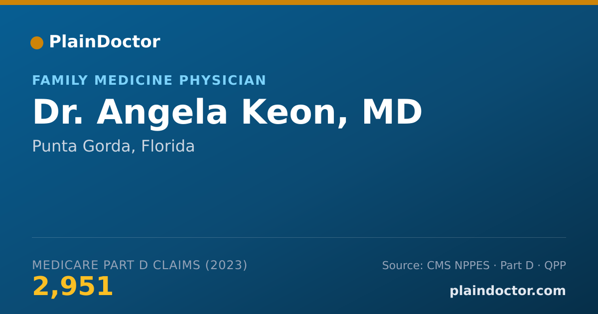 Shareable card for Angela Keon, MD - Family Medicine Physician, Punta Gorda, FL