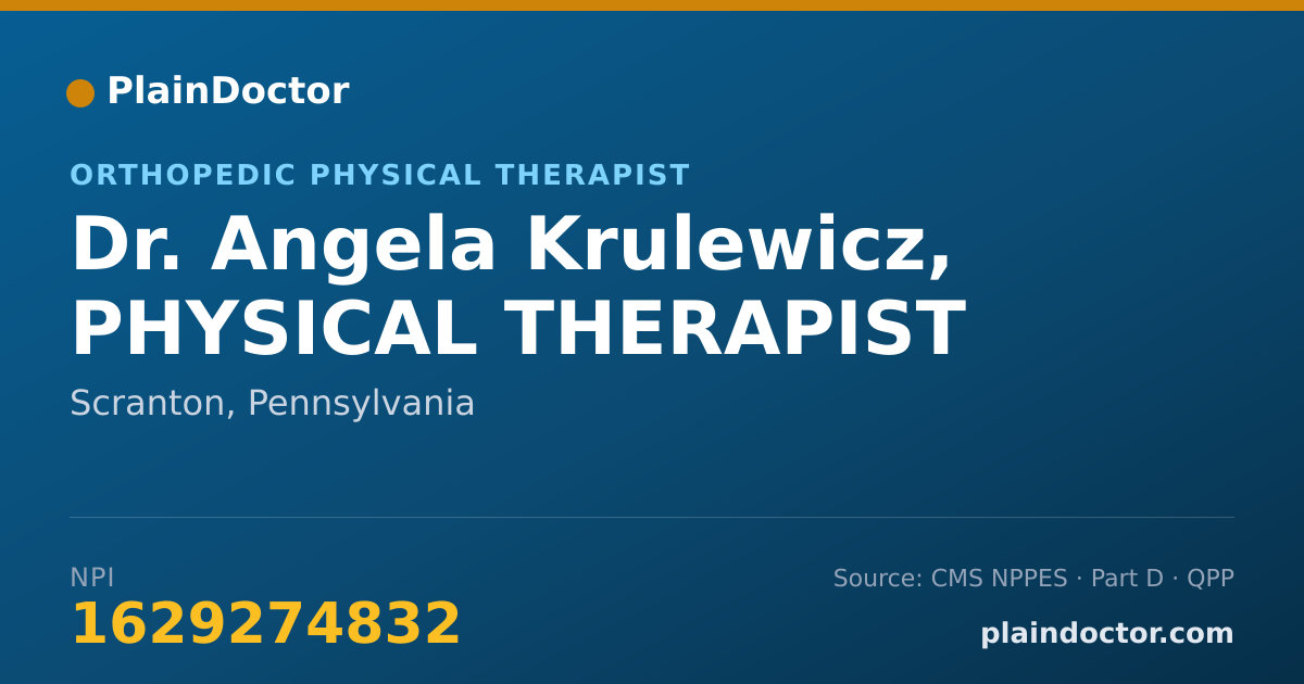 Shareable card for Angela Krulewicz, PHYSICAL THERAPIST - Orthopedic Physical Therapist, Scranton, PA