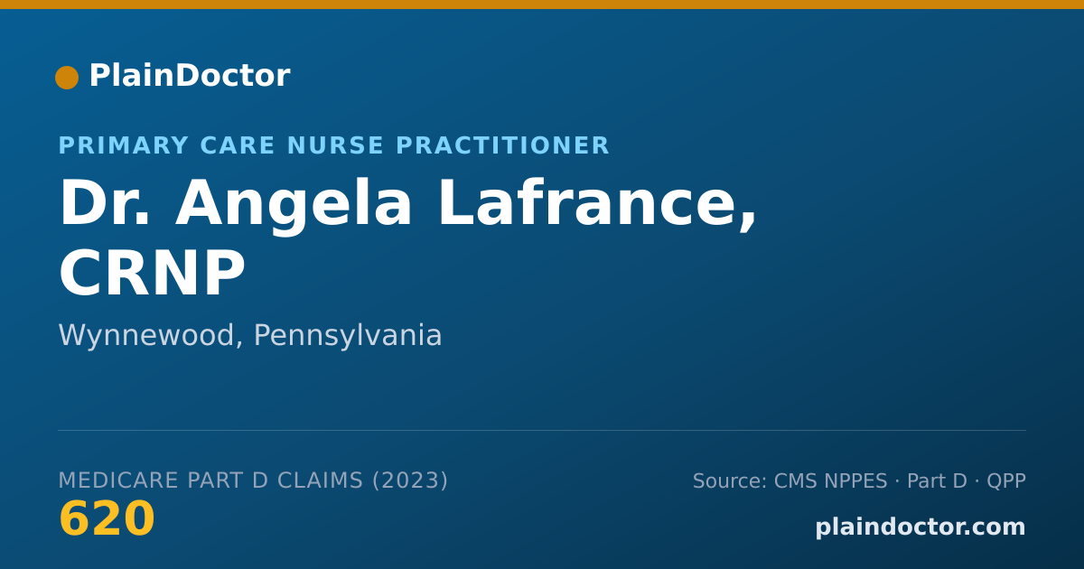 Shareable card for Angela Lafrance, CRNP - Primary Care Nurse Practitioner, Wynnewood, PA