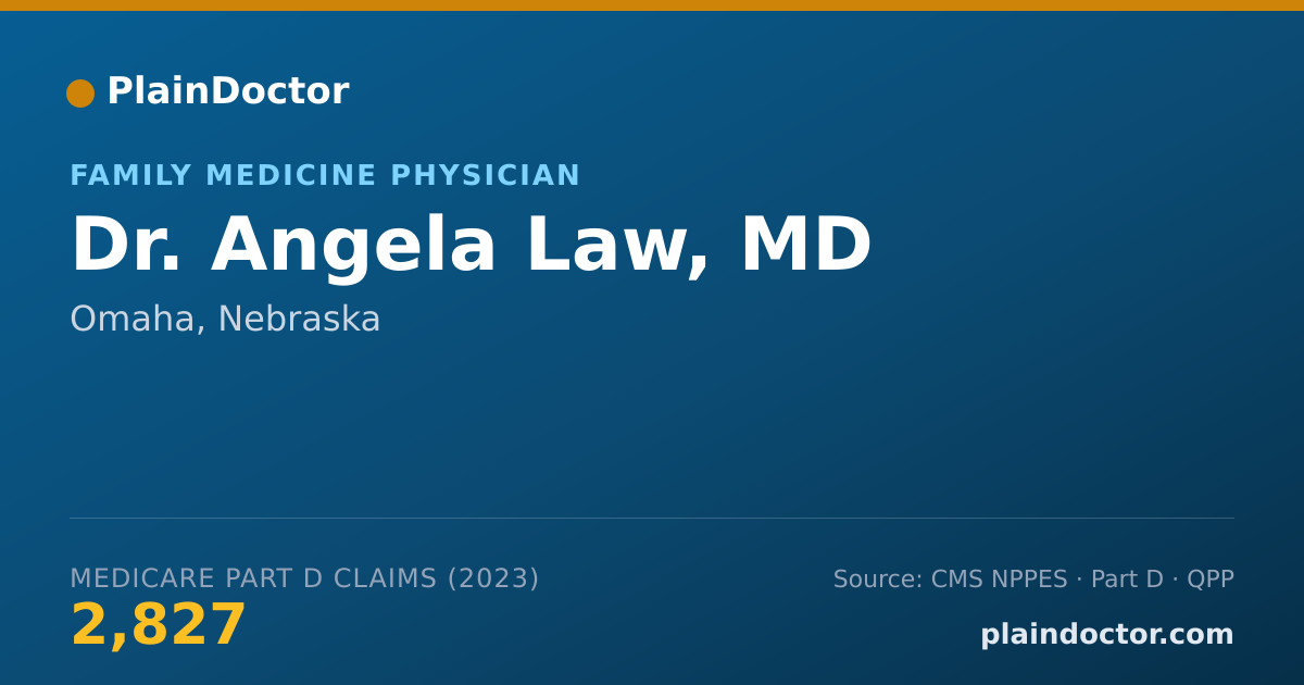 Shareable card for Angela Law, MD - Family Medicine Physician, Omaha, NE