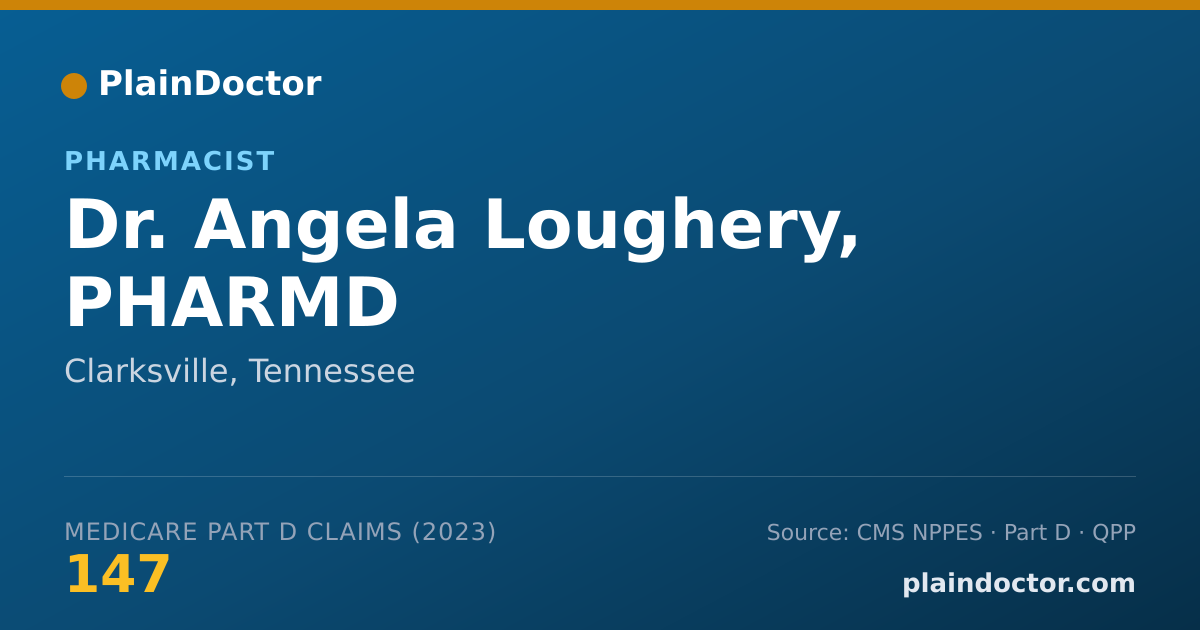 Shareable card for Angela Loughery, PHARMD - Pharmacist, Clarksville, TN